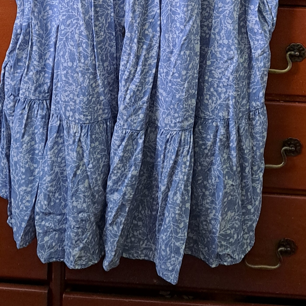 Blue and White Vintage Rayon Dress. 👗🩵 - Picture 7 of 7